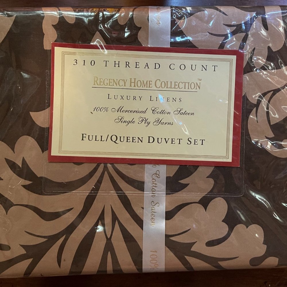 Havana Duvet Set in pecan/chocolate - 100% cotton sateen
